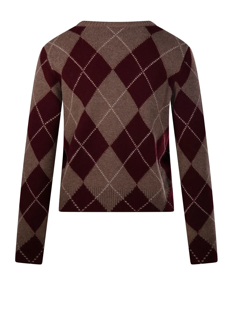 Be You Argyle Crew Neck Knitted Sweater