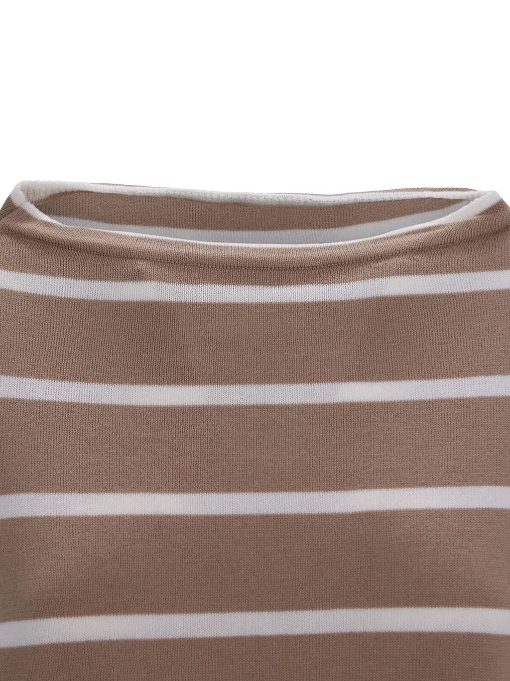 Be You Be Art Striped Boat-Neck Knitted Sweater