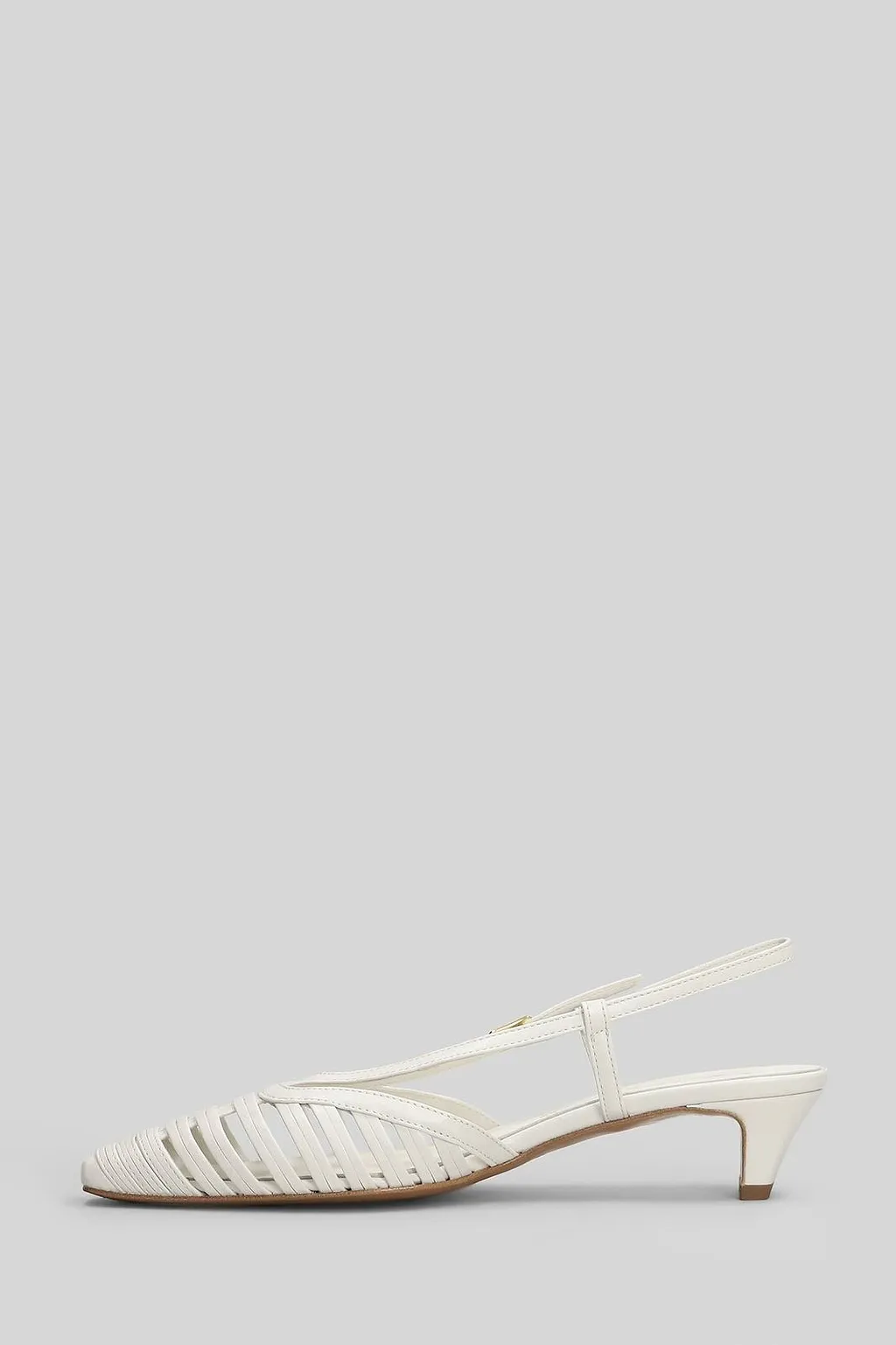 Bianca Di Caged-Design Slingback Buckled Pumps
