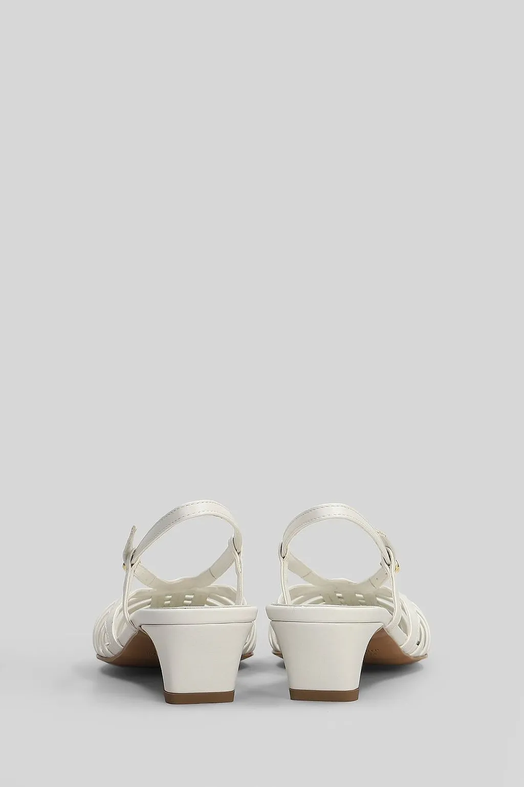 Bianca Di Caged-Design Slingback Buckled Pumps