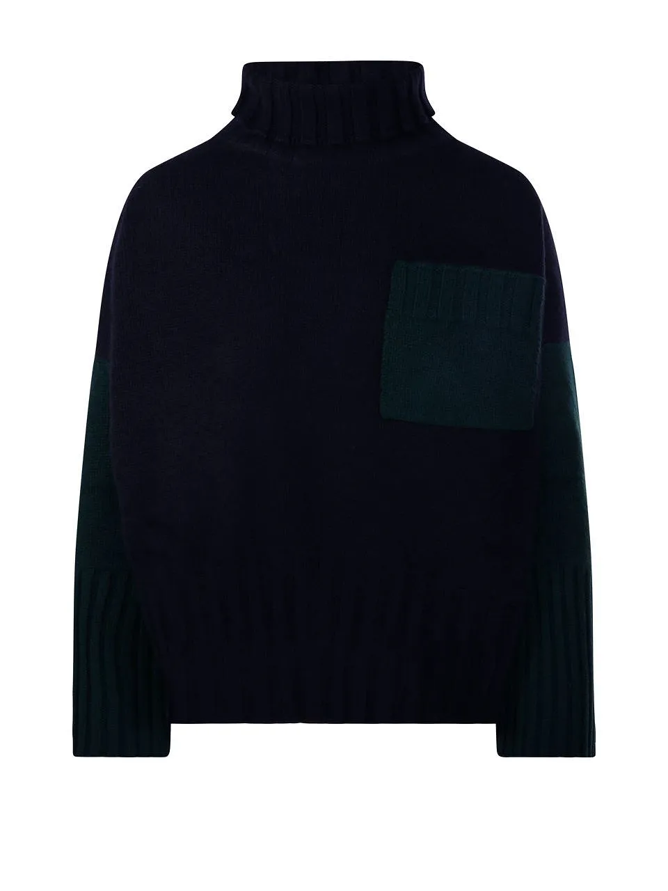 Be You Patch Pocket Turtleneck Knitted Sweater