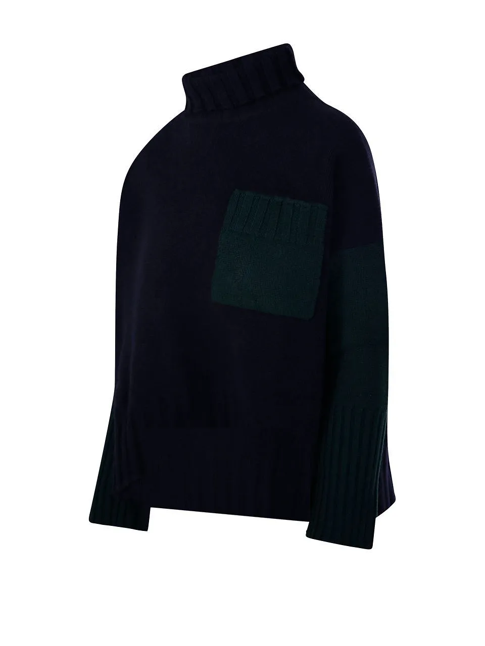 Be You Patch Pocket Turtleneck Knitted Sweater