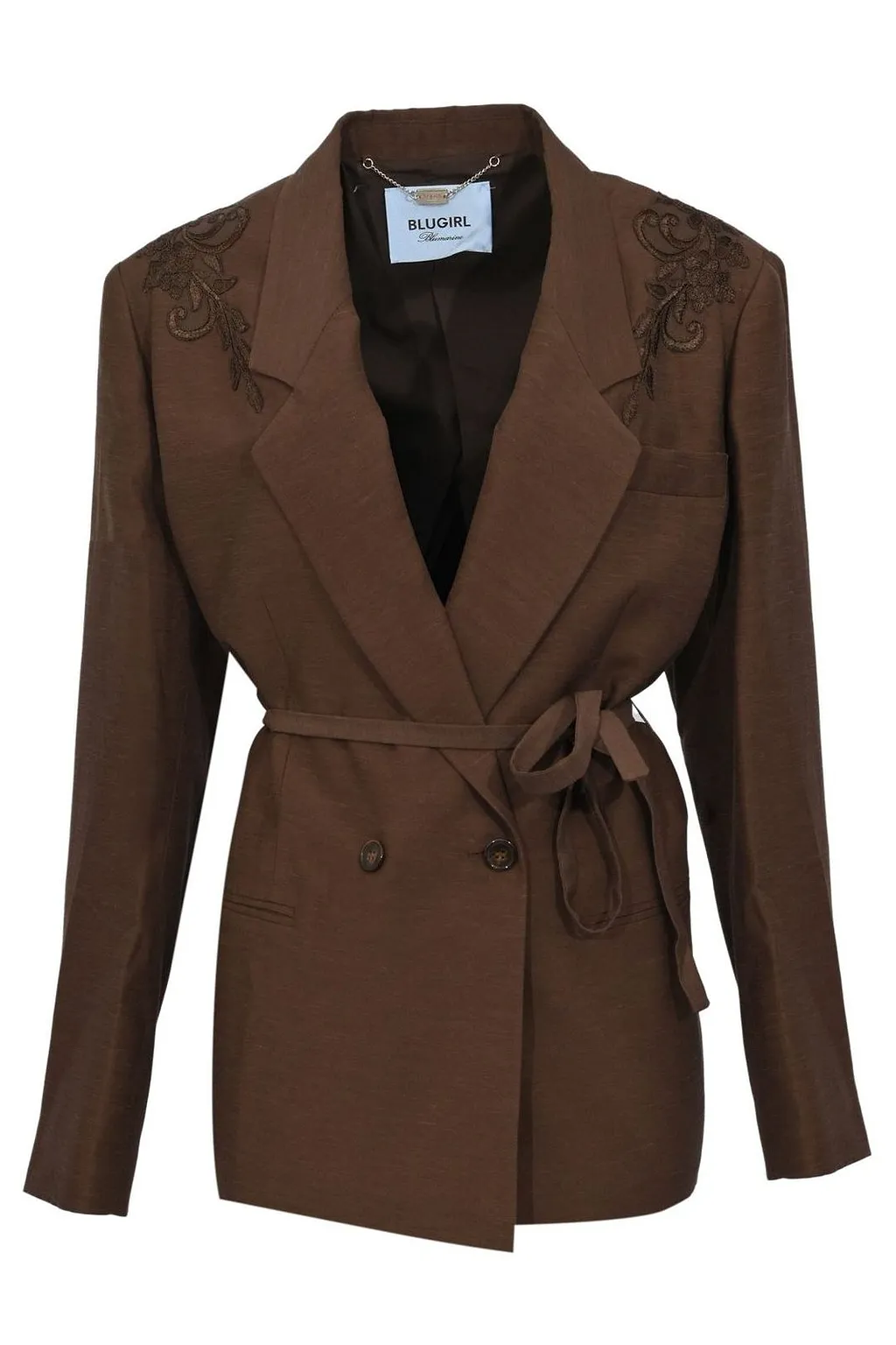 Blugirl Embroidered Belted Blazer