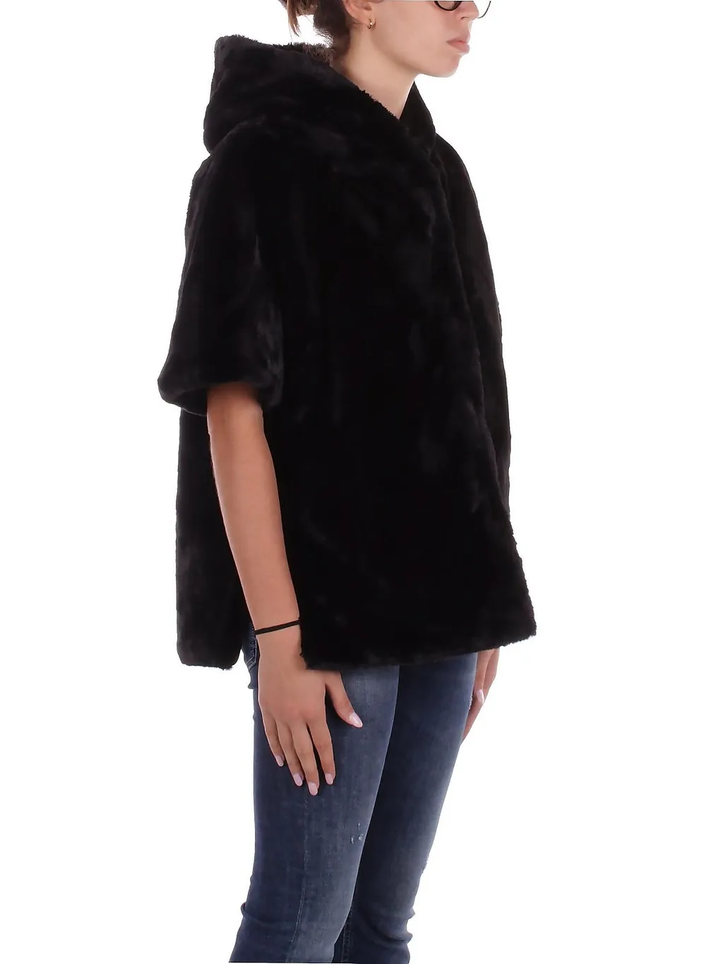 Blugirl Faux Fur-Trim Short Sleeved Quilted Coat