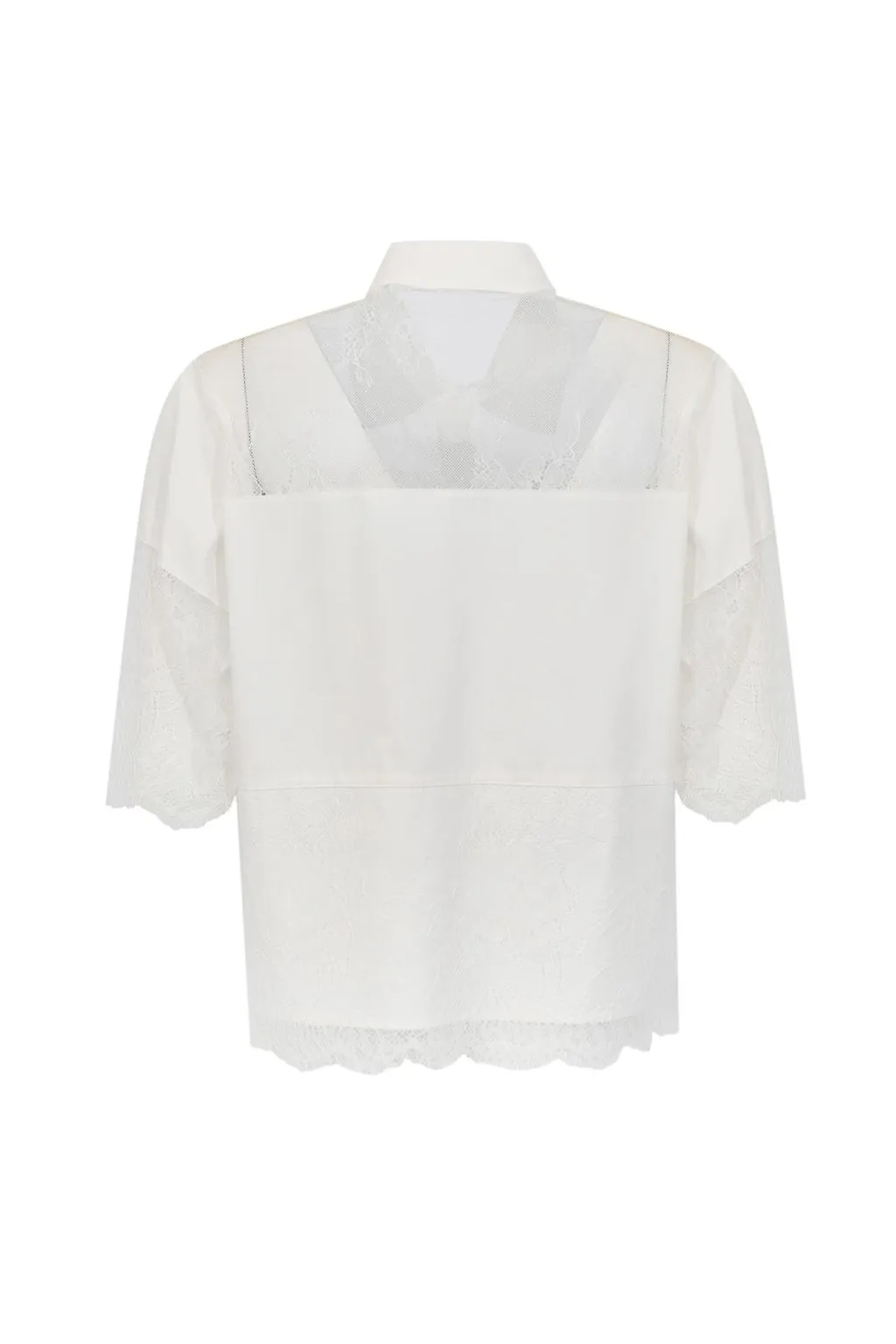 Blugirl Lace Panel Buttoned Top