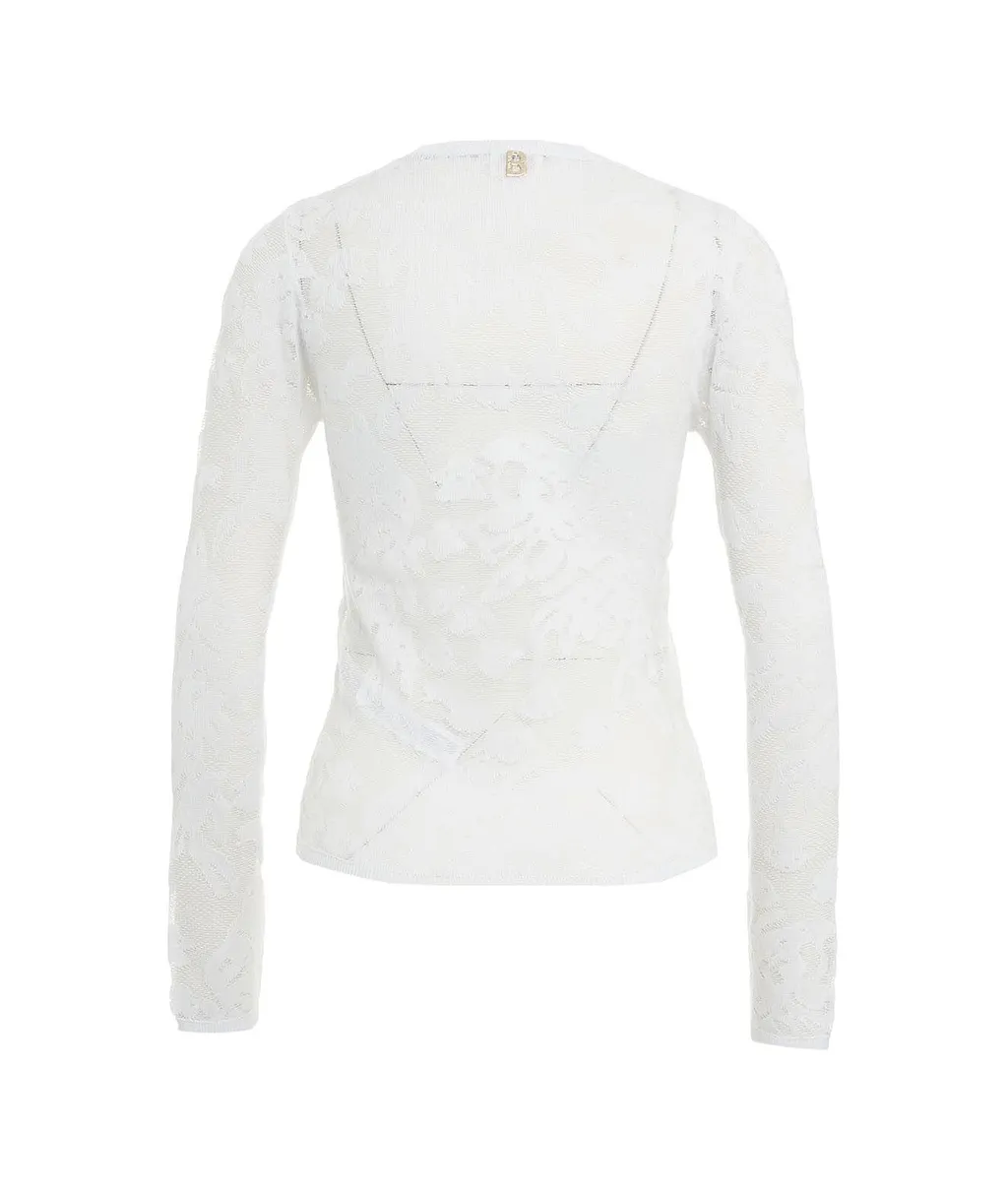 Blugirl Laced Long-Sleeved Stretched Blouse