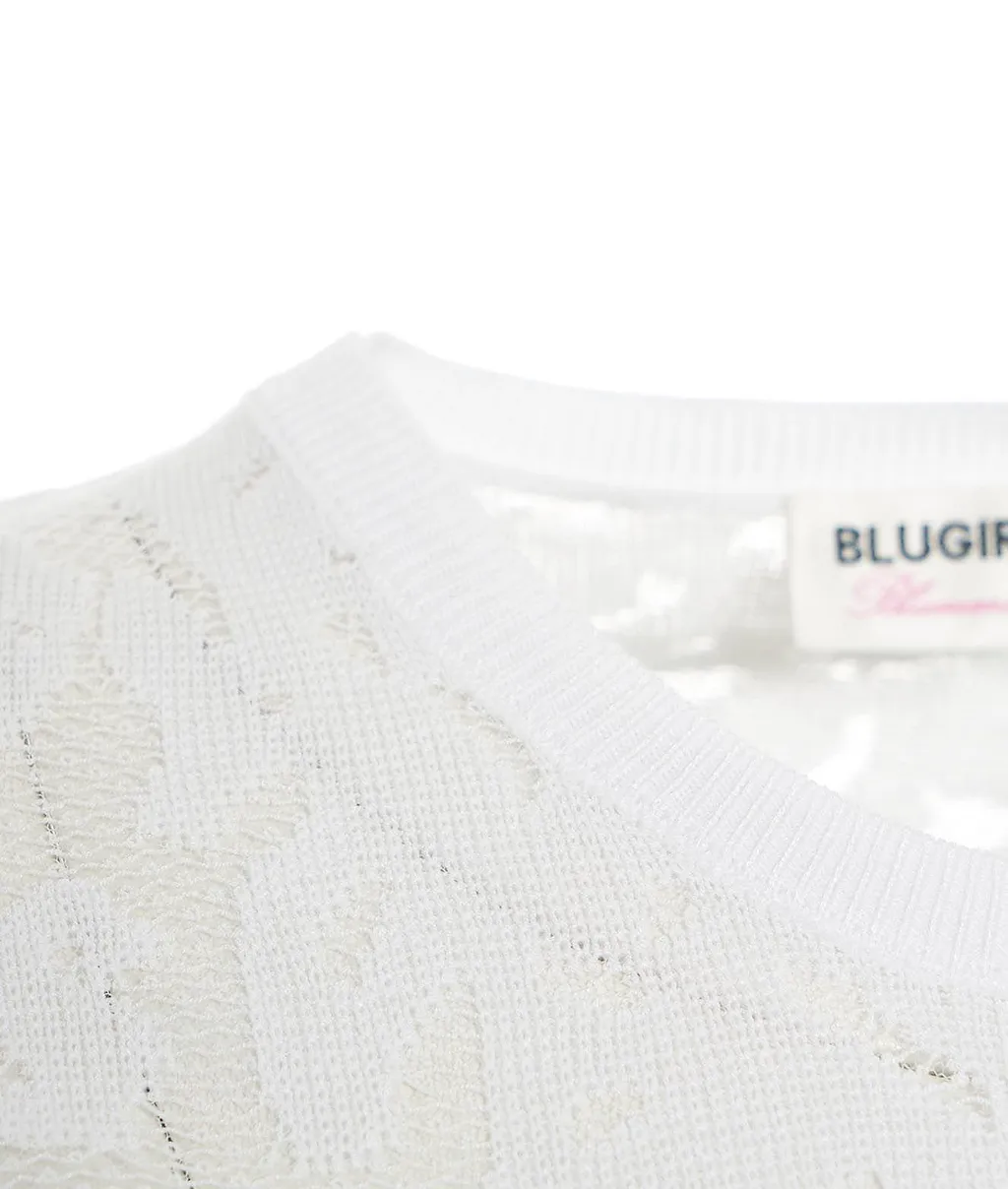 Blugirl Laced Long-Sleeved Stretched Blouse