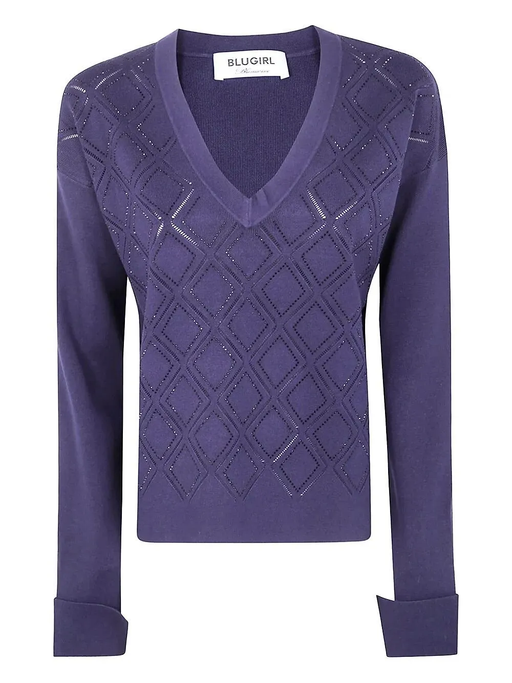 Blugirl Rhombus V-Neck Sweater