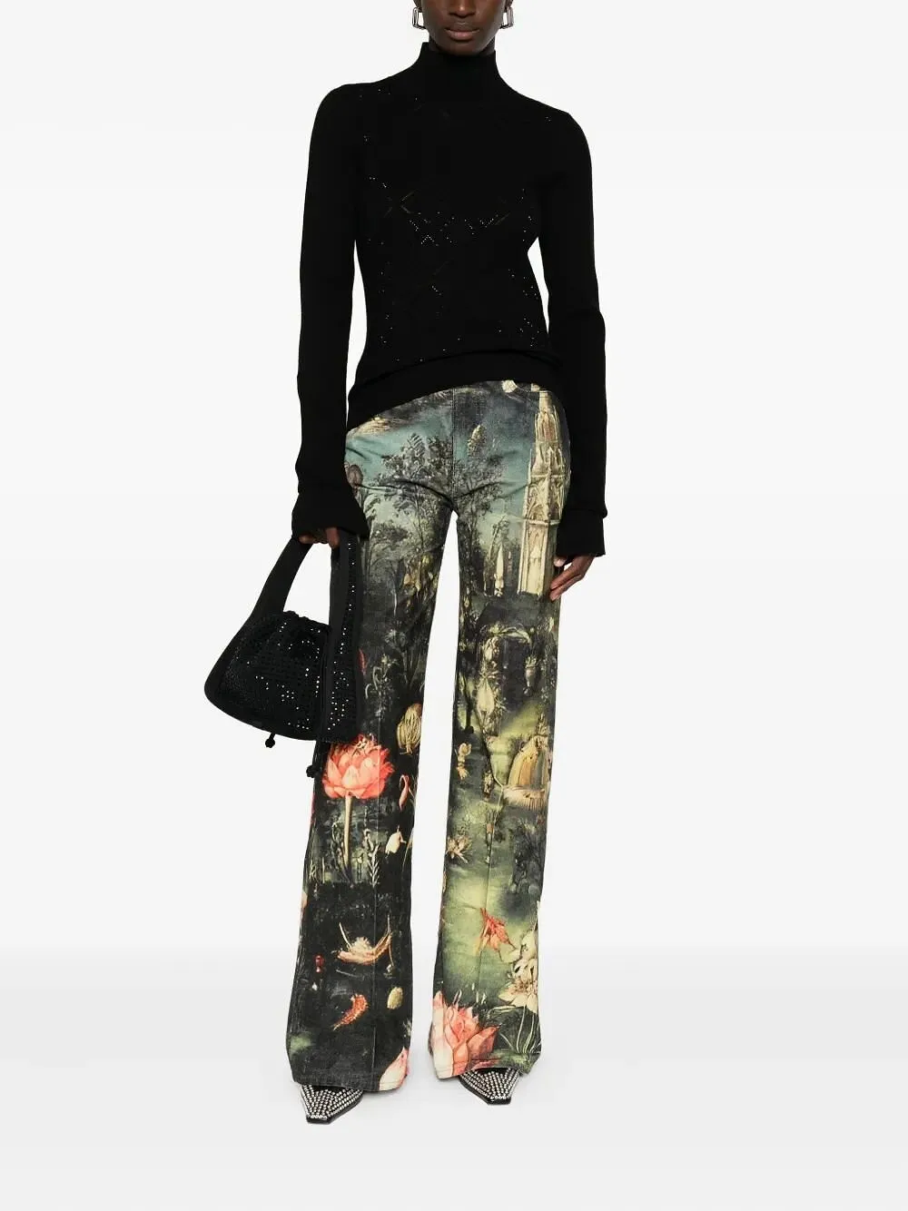 Blugirl Rhombus Pattern High Neck Knitwear
