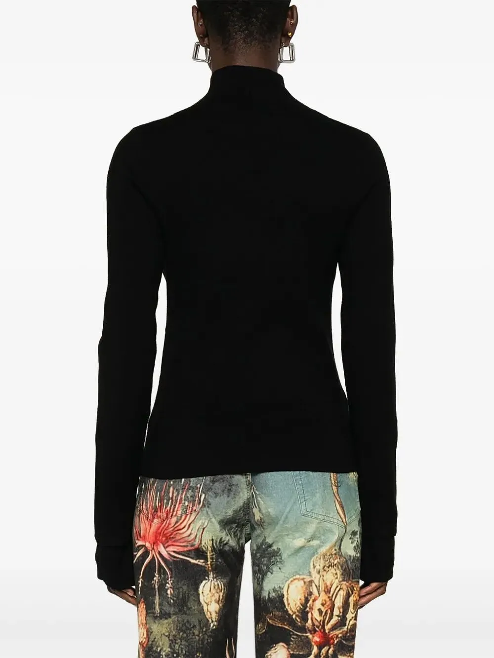 Blugirl Rhombus Pattern High Neck Knitwear