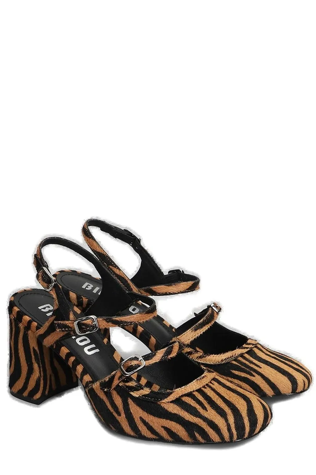 Bibi Lou Block Heel Buckle-Fastened Pumps