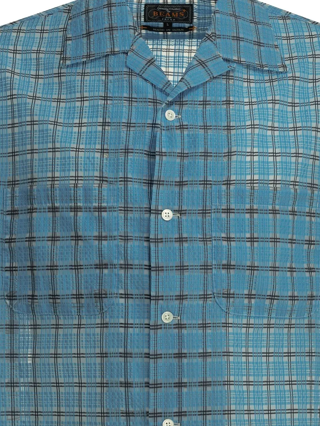 Beams Plus Open Collar Airy Plaid Shirt