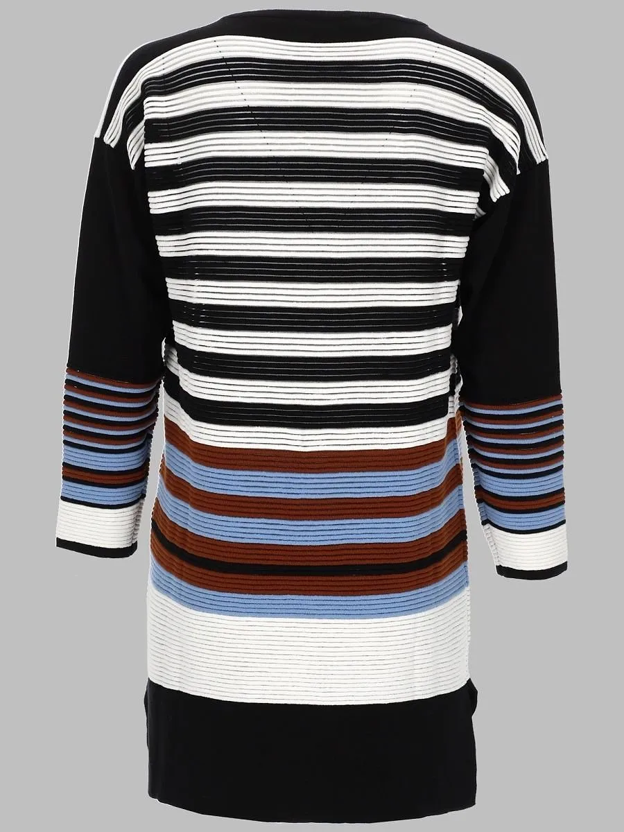 Beatrice B Striped Longline Cardigan