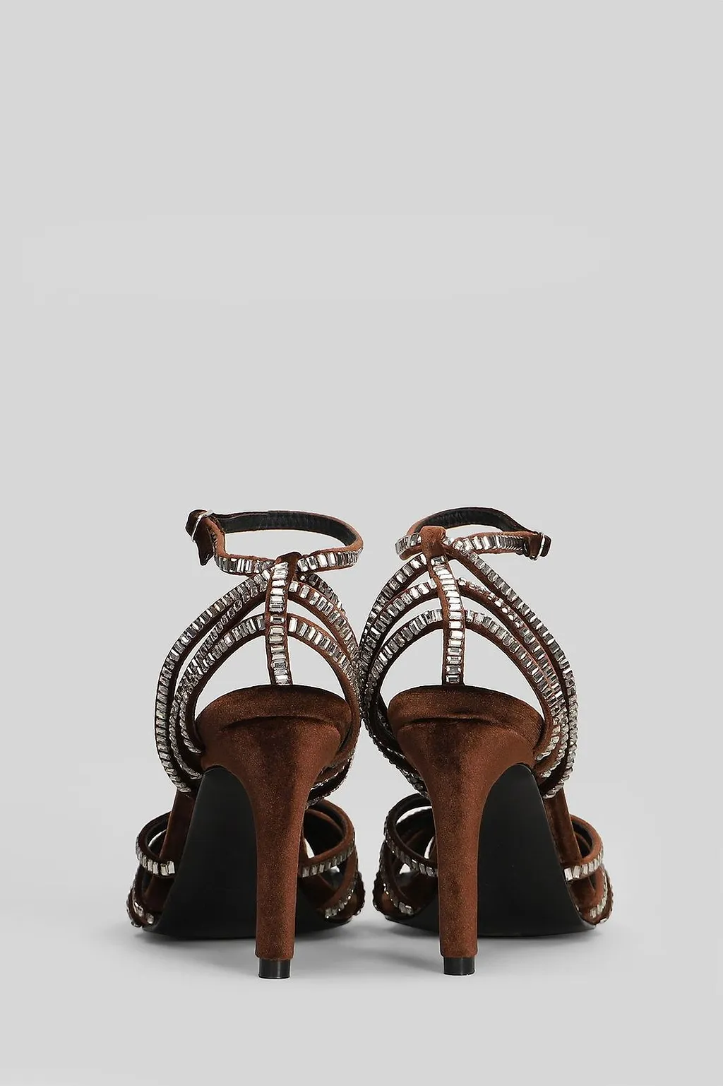 Bibi Lou High Stiletto Heel Embellished Cage Sandals