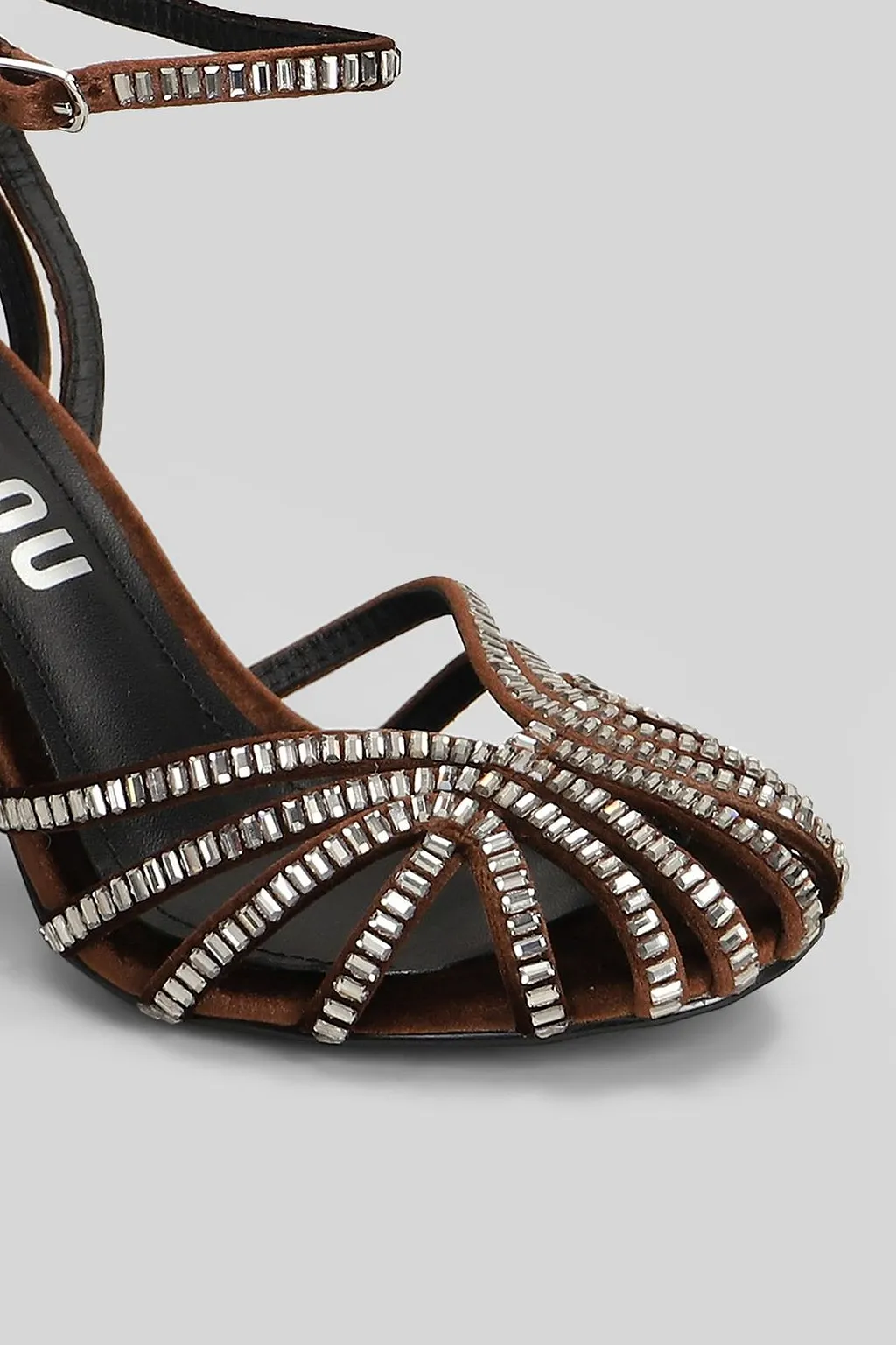 Bibi Lou High Stiletto Heel Embellished Cage Sandals