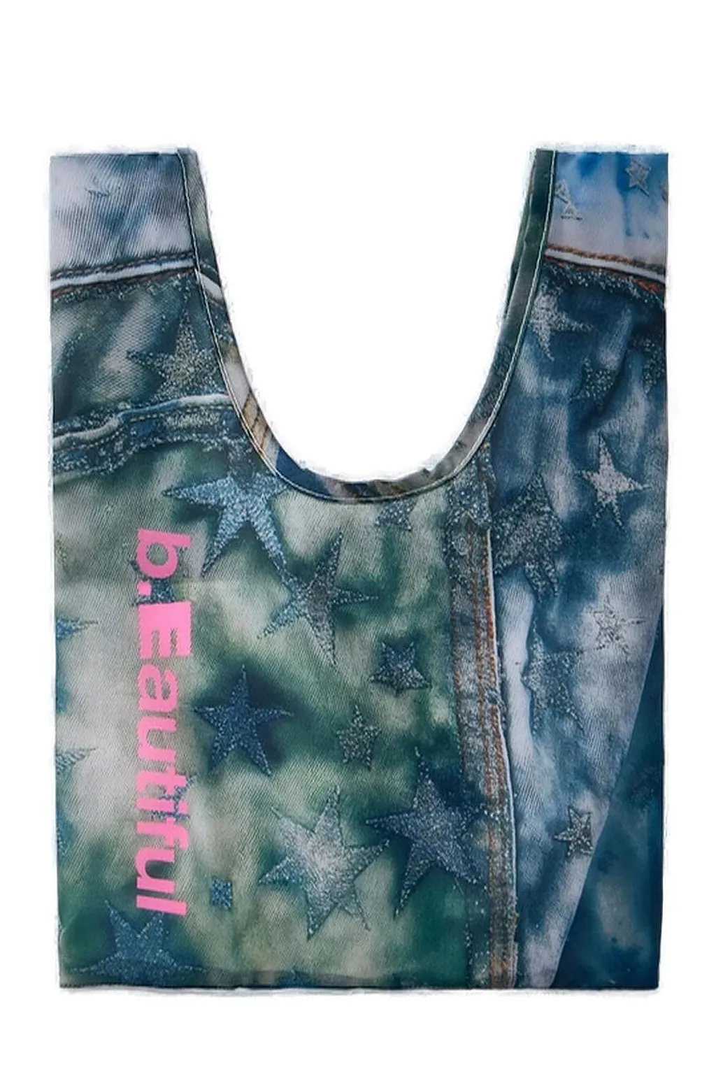 B.Eautiful Logo Print Open-Top Tote Bag