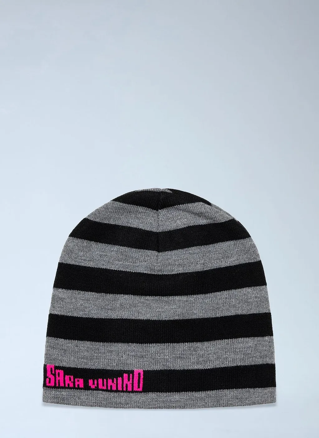 B.Eautiful Striped Heart Knit Beanie Hat