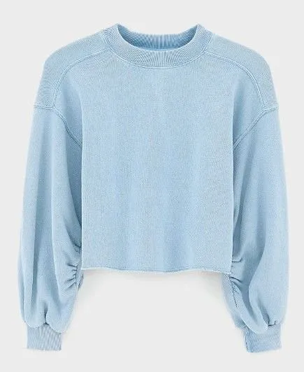 Bellerose Kids Cropped Balloon-Sleeve Sweater