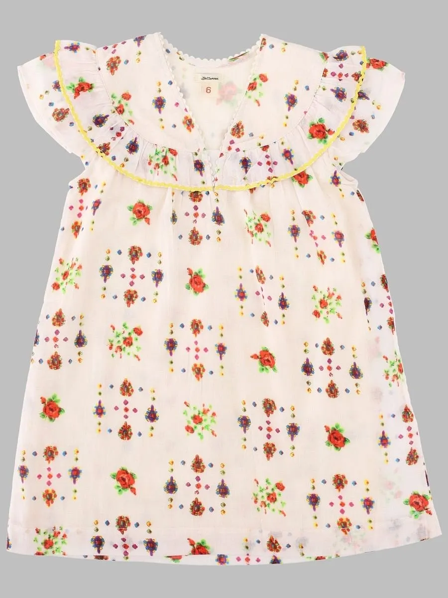 Bellerose Kids Mc Ruffled Printed Dress