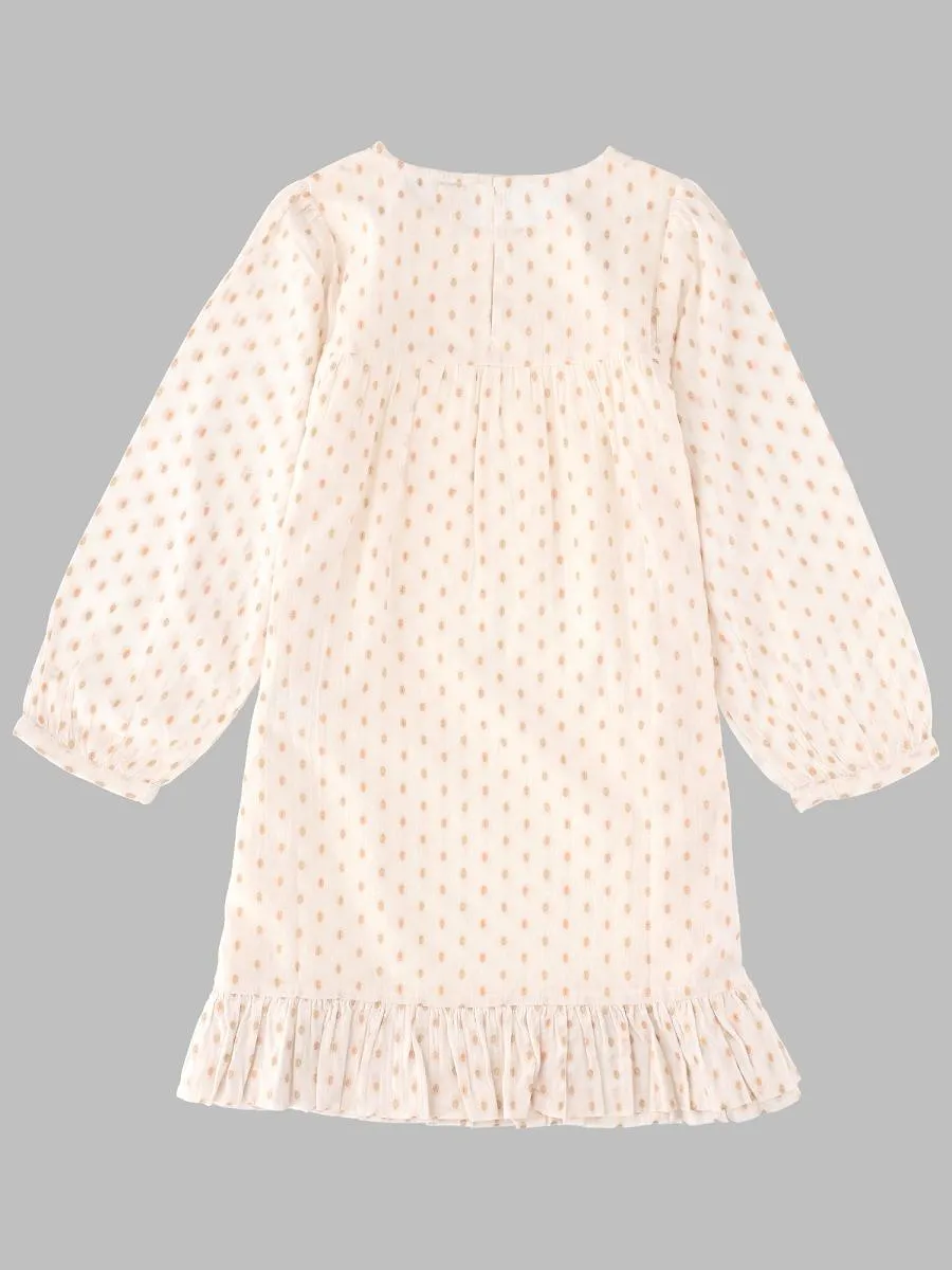 Bellerose Kids Textured Ruffle Dress