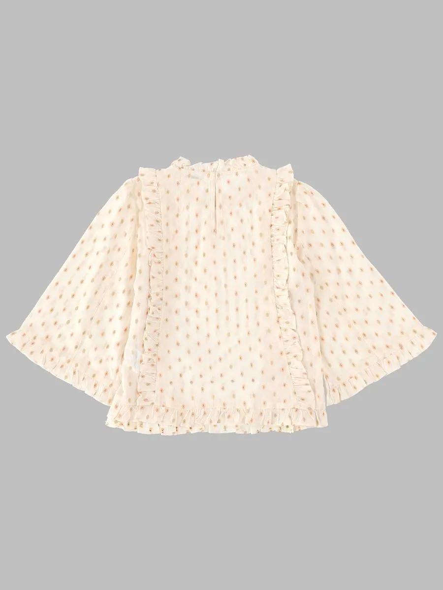Bellerose Kids Ruffled Printed Top