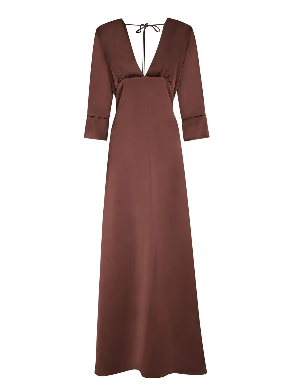 Blanca Vita Deep V-Neck Tie-Back Dress