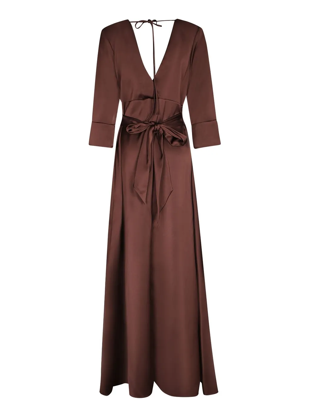 Blanca Vita Deep V-Neck Tie-Back Dress