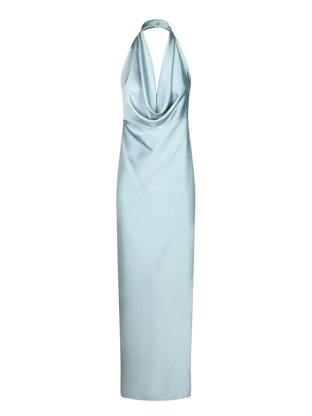 Blanca Vita Draped Halterneck Long Dress