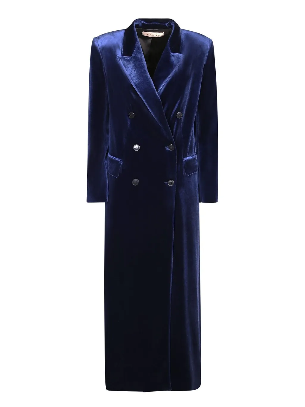 Blanca Vita Double-Breasted Velvet Coat