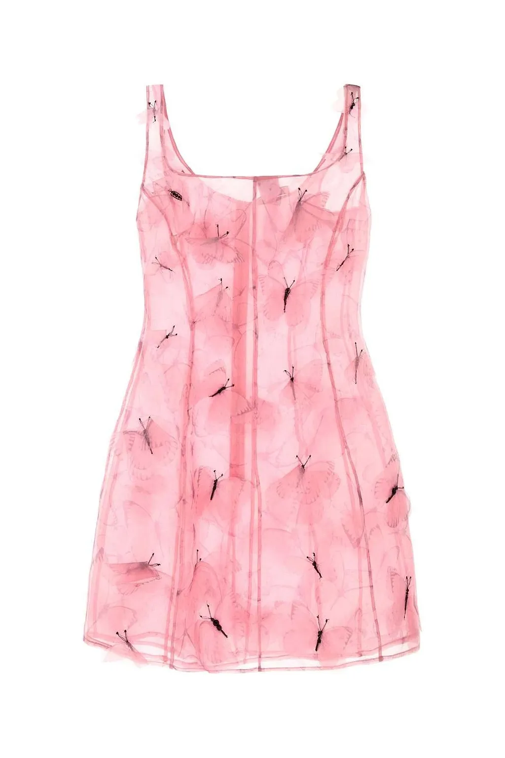 Blumarine Embroidered Tulle Mini Dress