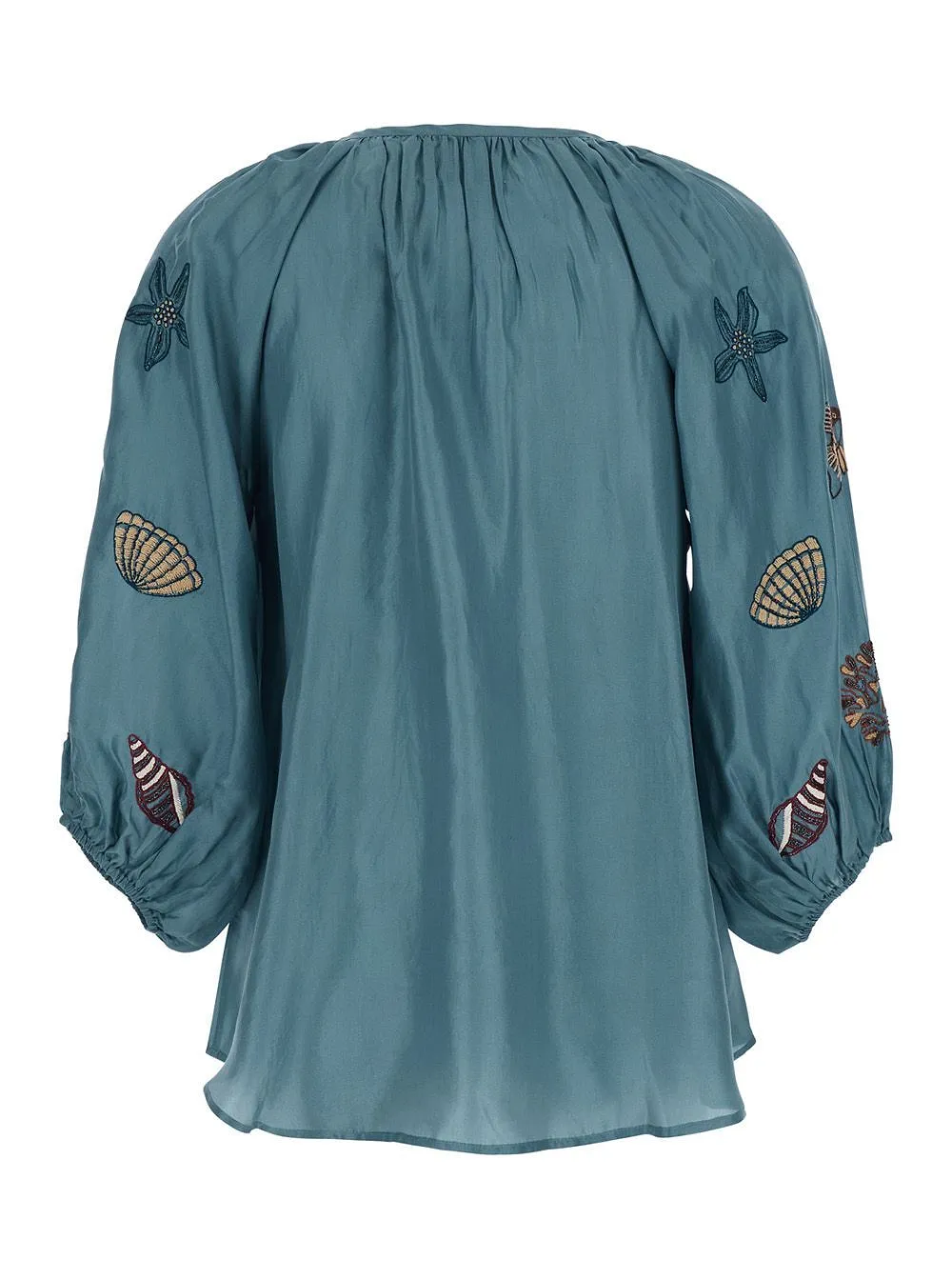 Benaras By Citrus Veronica Embroidered Beach Top