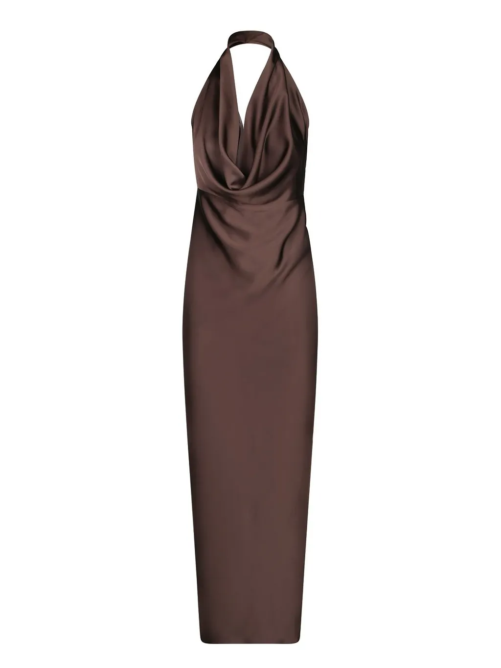 Blanca Vita Knotted Satin Maxi Dress