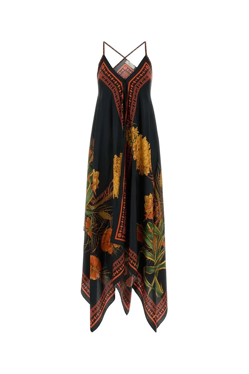 Blumarine Long Prined Twill Dress