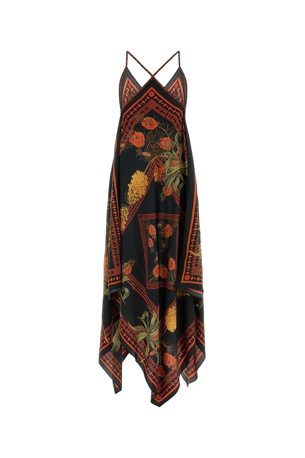 Blumarine Long Prined Twill Dress
