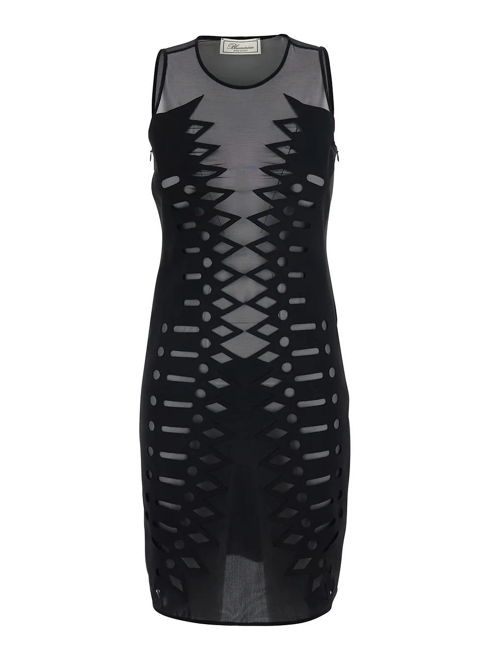 Blumarine Mesh Cutout Bodycon Dress