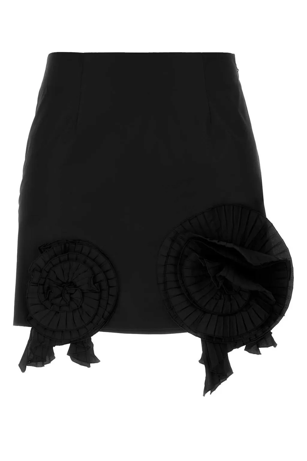 Blumarine Pleated Rosette Mini Skirt
