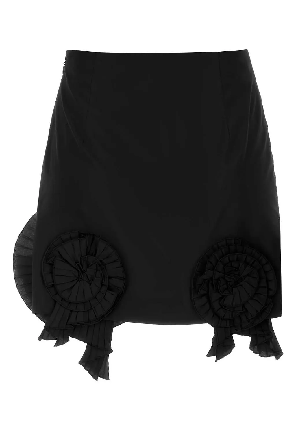 Blumarine Pleated Rosette Mini Skirt