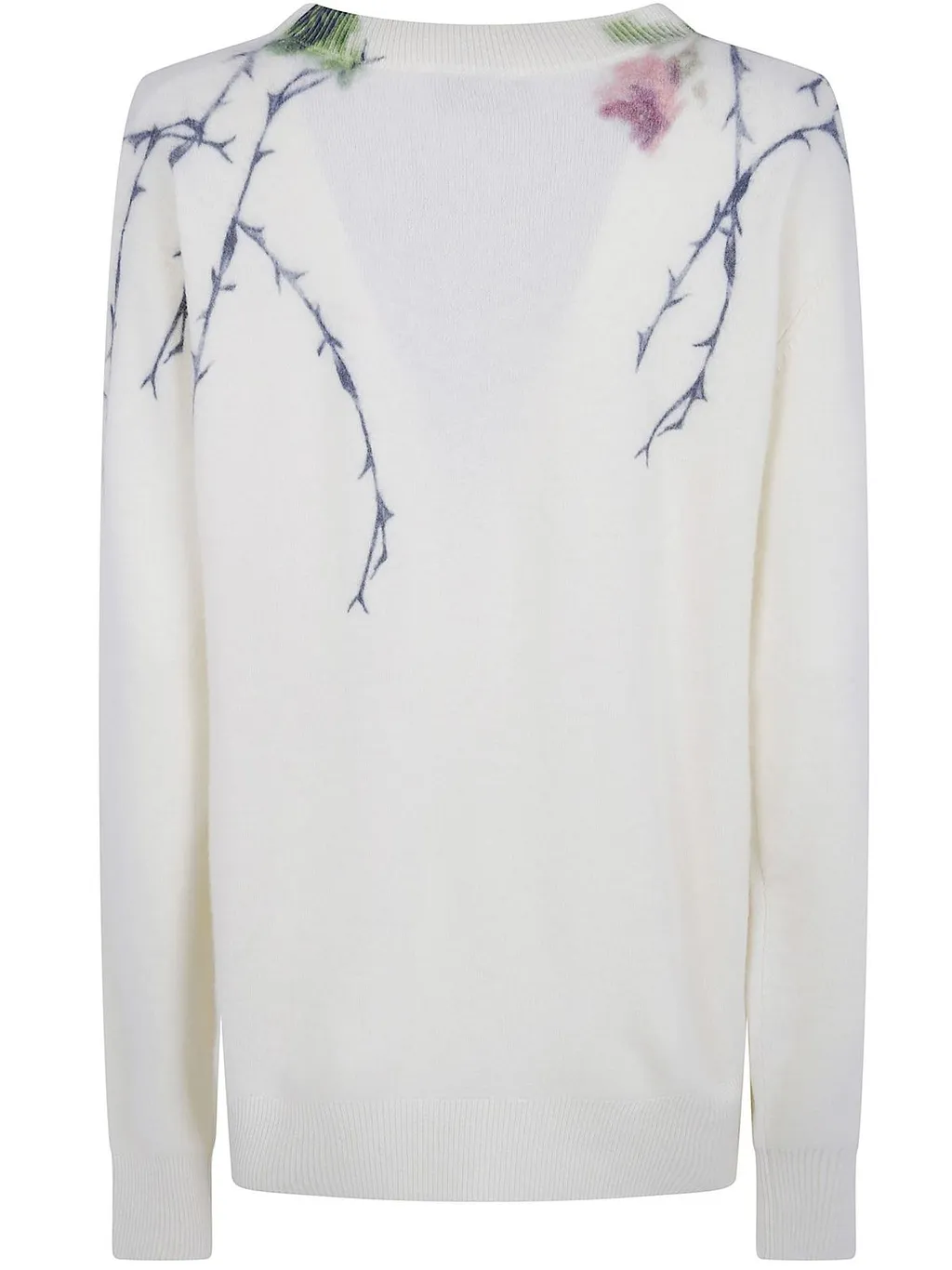 Blumarine Rose Print Knitted Sweater