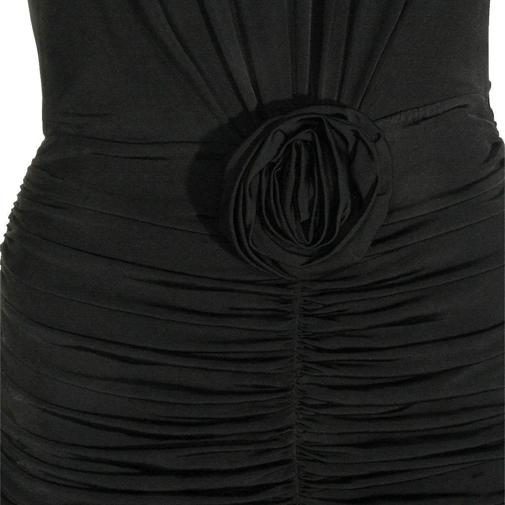 Blumarine Ruched Halterneck Maxi Dress
