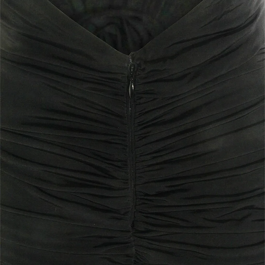 Blumarine Ruched Halterneck Maxi Dress