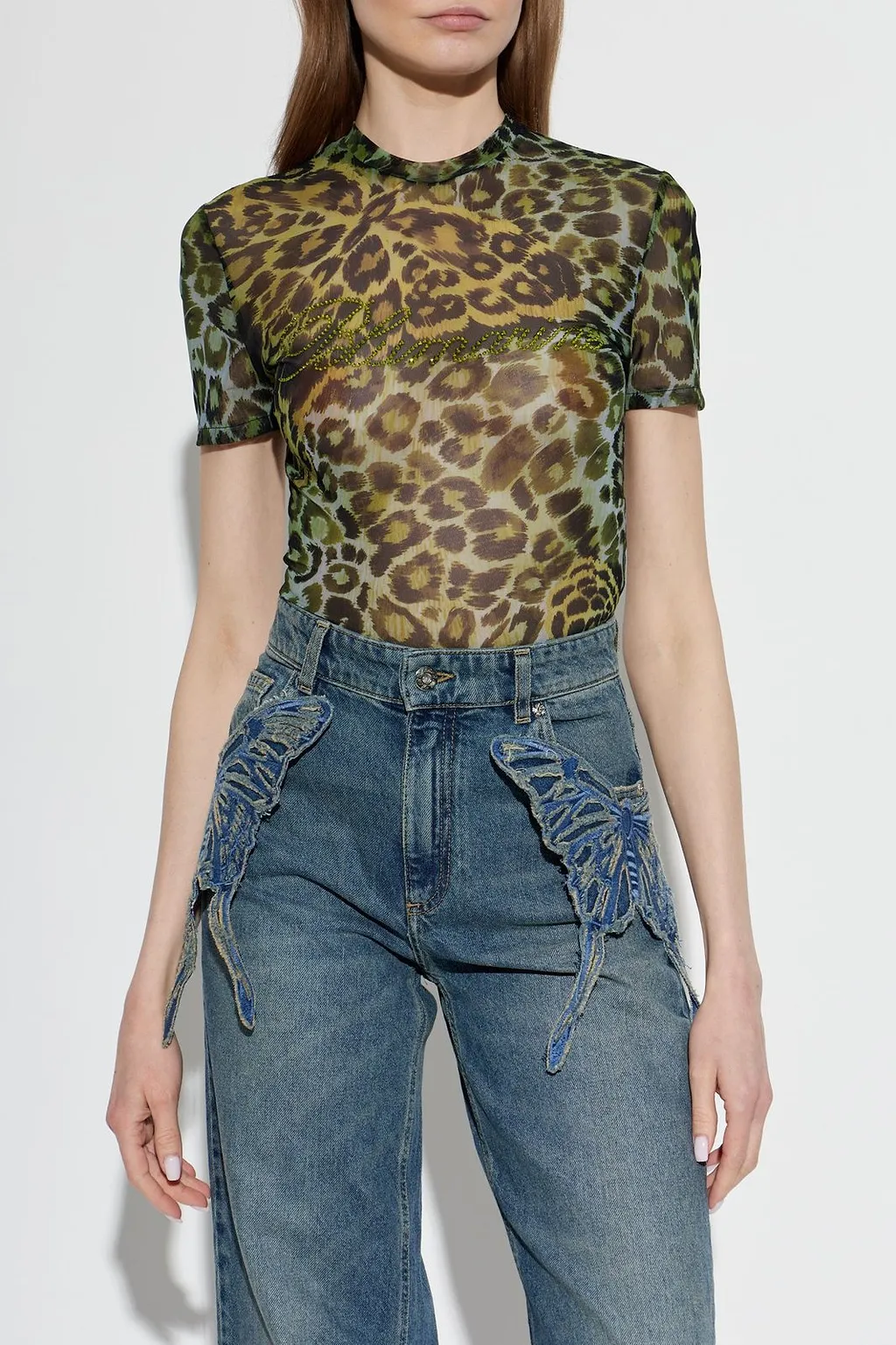 Blumarine Sheer Logo T-Shirt