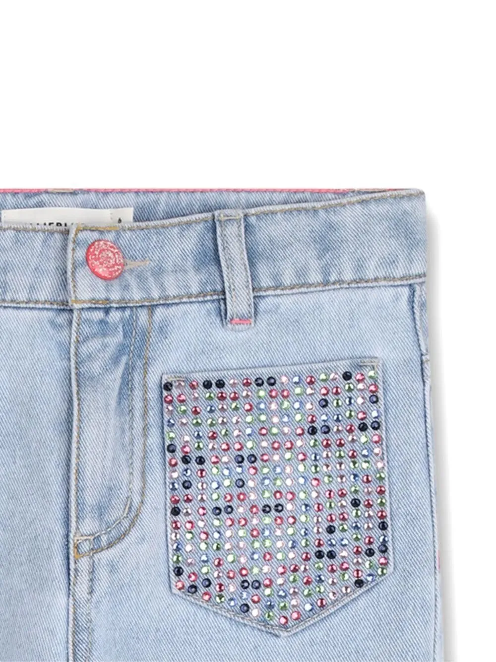 Billieblush Embellished-Pocket Straight Leg Jeans