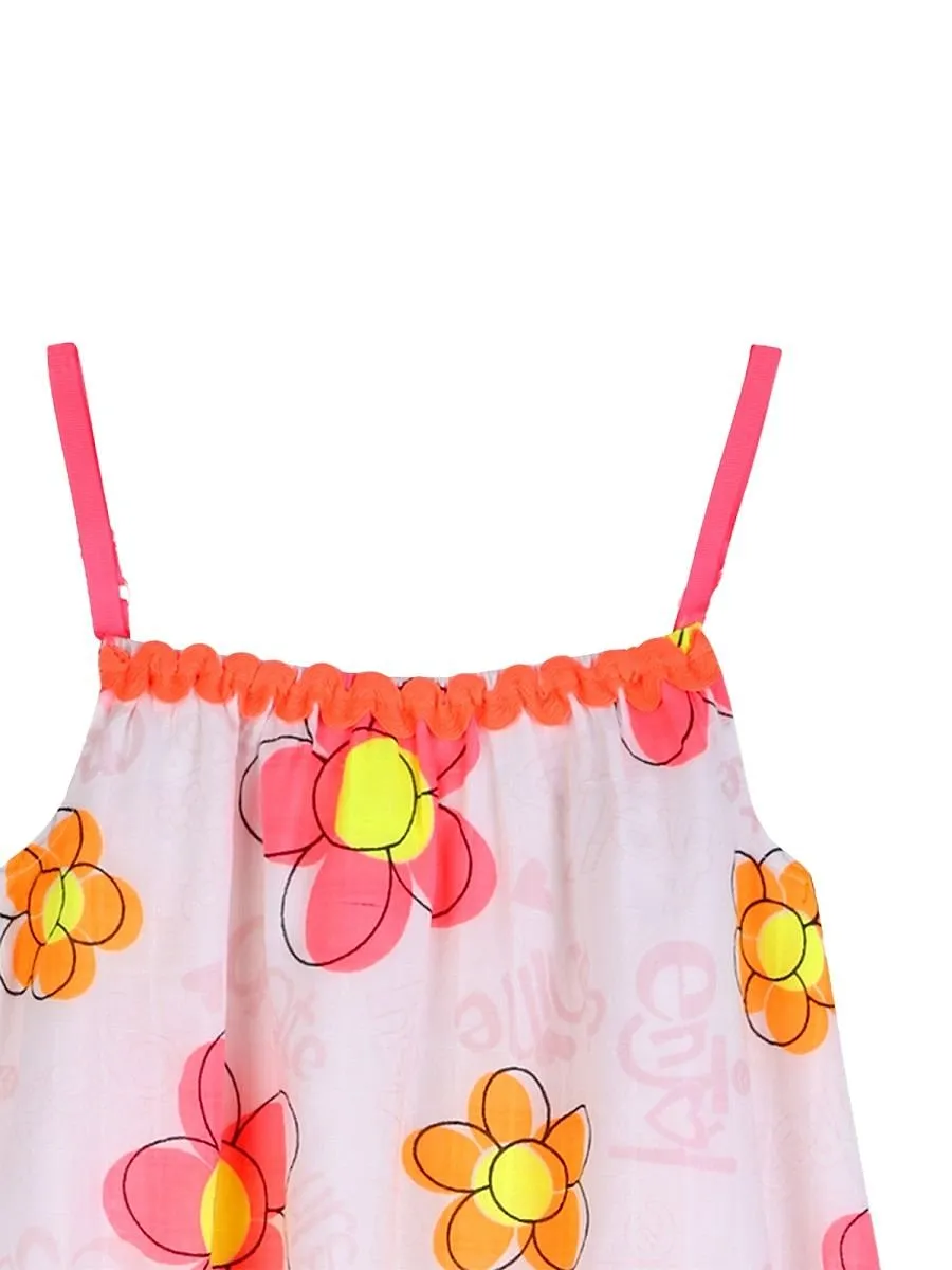 Billieblush Floral Ruffled Strap Dress