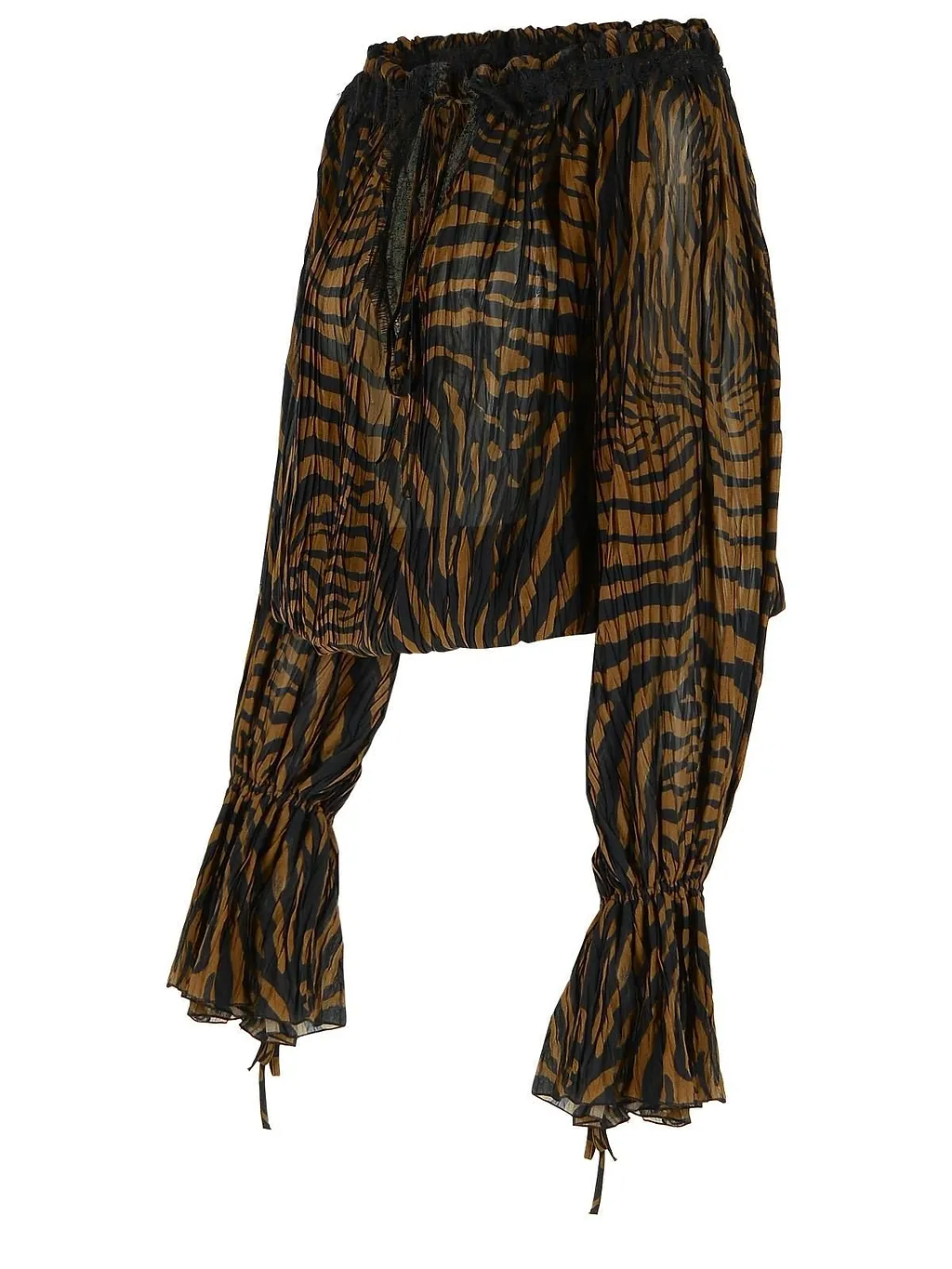 Blumarine Zebra Printed Boat Neckline Blouse