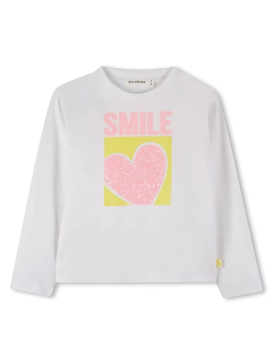 Billieblush Heart Smile Long-Sleeve T-Shirt