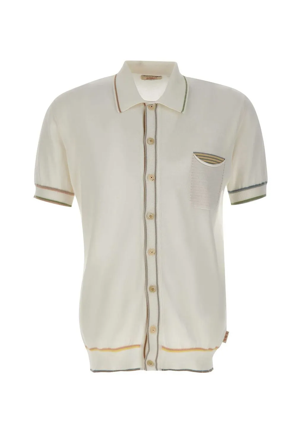 Bob Brett Contrast-Trim Knit Shirt