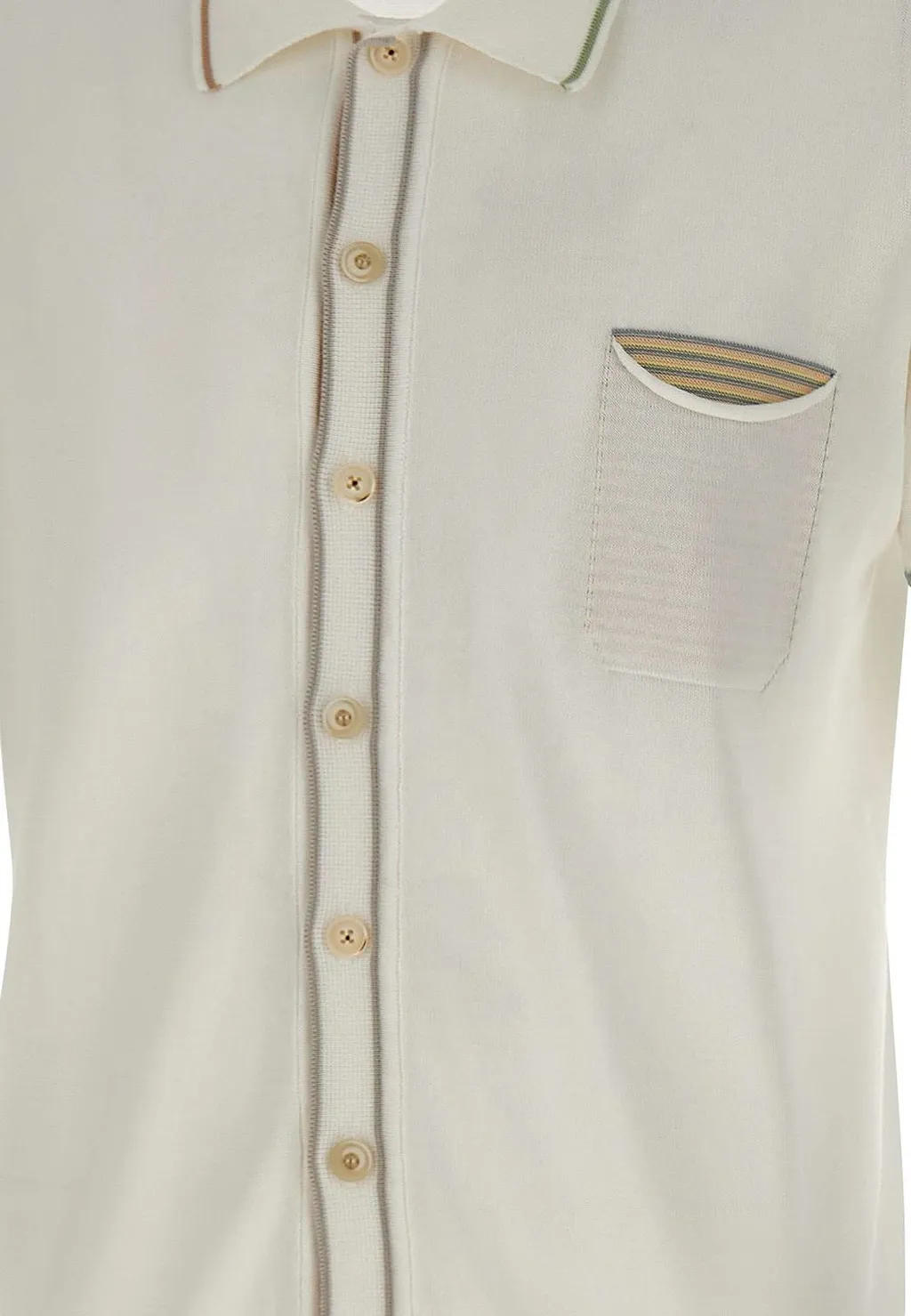 Bob Brett Contrast-Trim Knit Shirt