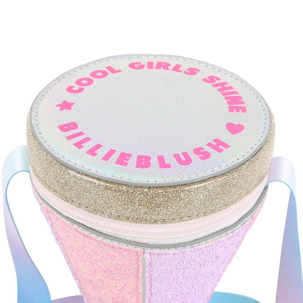 Billieblush Logo-Printed Glitter Detailed Shoulder Bag