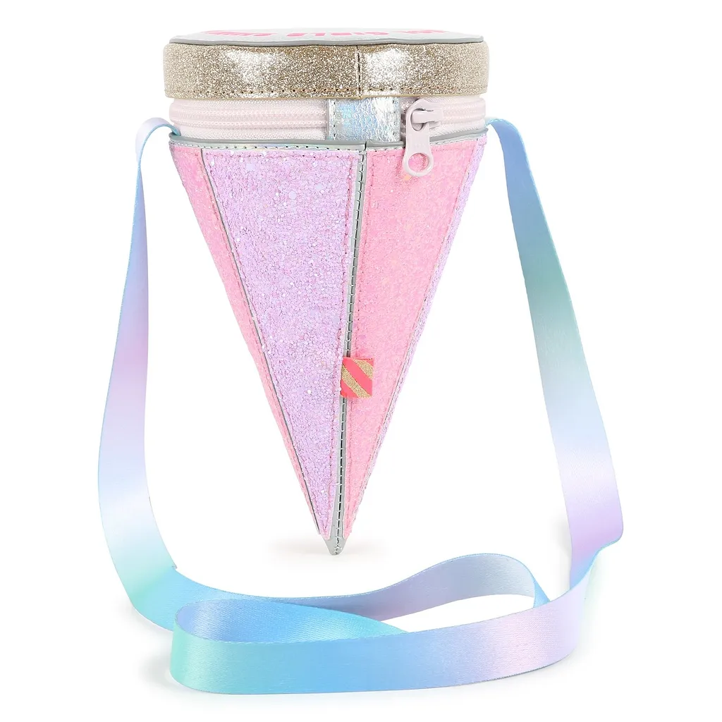 Billieblush Logo-Printed Glitter Detailed Shoulder Bag