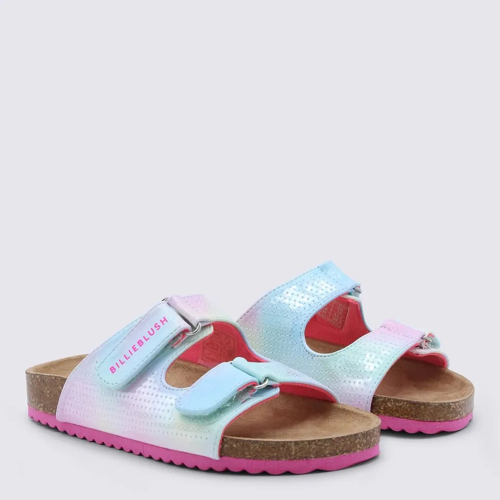 Billieblush Perforated Double-Strap Sandals